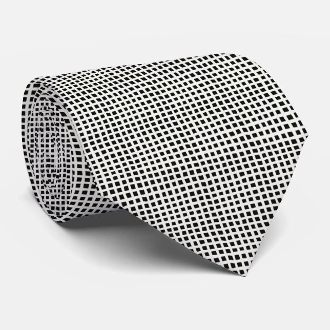 Corbata HAMbyWG - Empate - Negro y blanco (Enrollado)