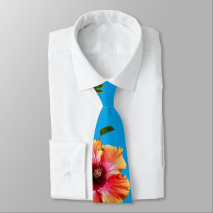 Corbata HAMbyWG - Neto de cuello - Hibiscus en azul