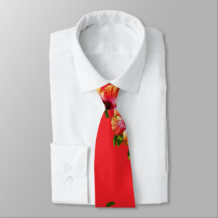 Corbata HAMbyWG - Suelo - Hibiscus en rojo