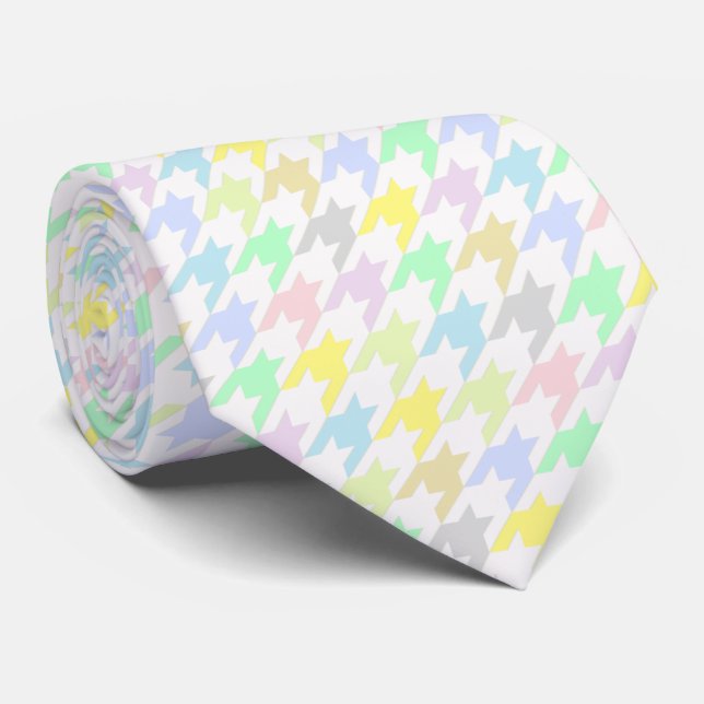 Corbata HAMbyWG - Tie - Houndstoth Pastel (Enrollado)
