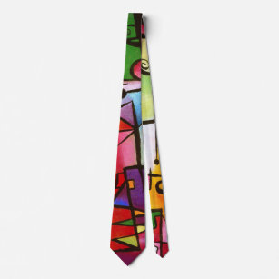 Corbata Handdrawn del extracto de moda del color