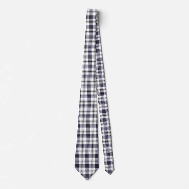 Corbata Hannay Tartan Plaid Blue Black Pattern (Anverso)