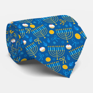 Corbata Hanukkah Menorah Neck Tie