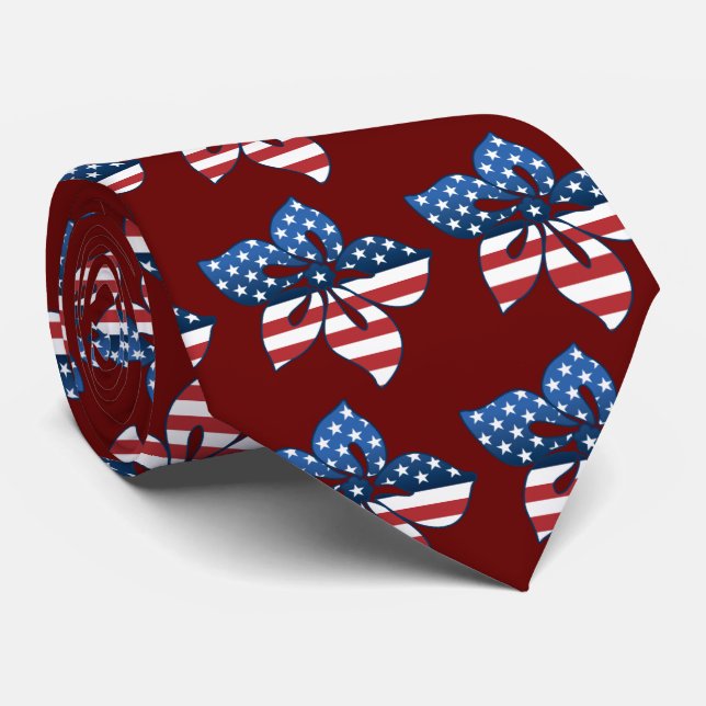 Corbata Happy Hibiscus USA Necktie (Enrollado)