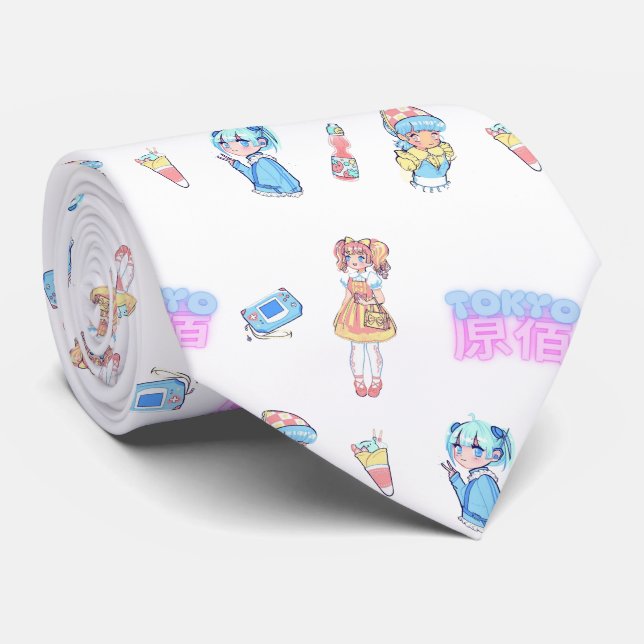 Corbata Harajuku Anime Girl (Enrollado)