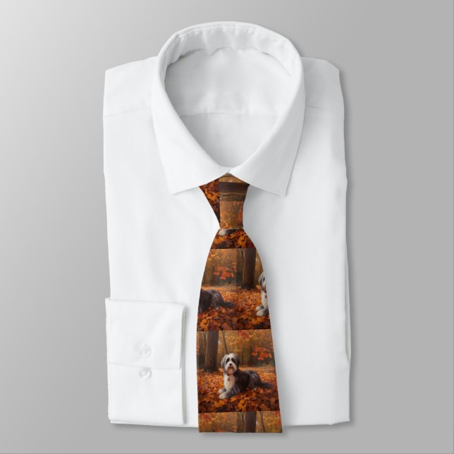Corbata Havanés en Otoño Hojas Caídas Inspiran (Atado)
