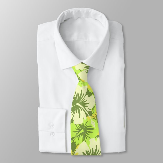 Corbata hawaiana de hibisco floral épico (Atado)