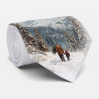 Corbata Heading Home - Mens Custom Christmas Necktie