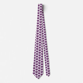 Corbata Heart Shaped Plaid Purple Pink Neck Tie