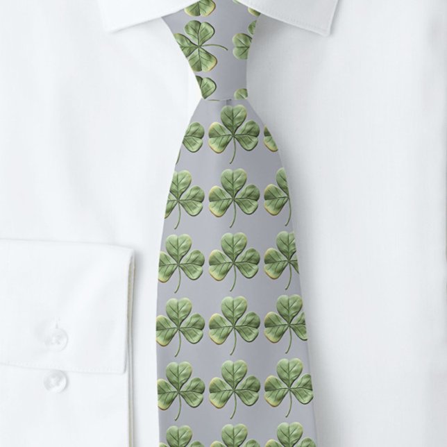 Corbata Heather Gray and Soft Green Shamrock (Subido por el creador)