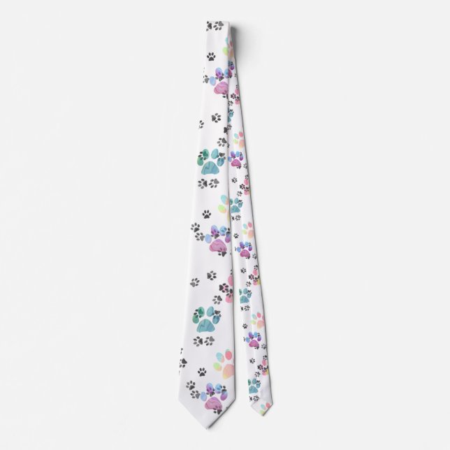 Corbata Hecho por Paws Neck Tie (Anverso)
