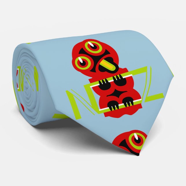 Corbata Hei Tiki Maori Design NZ (Enrollado)