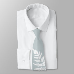 Corbata Helecho Blanco Azul Helado Simplemente Elegante Bo
