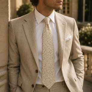 Corbata Helecho y eucalipto de herbario vintage
