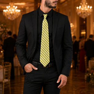 Corbata Helior Regent   Lujo de Marfil y Rayas Doradas