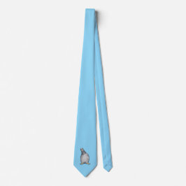 Corbata Hellblaue Krawatte mit süßer kleiner Taube