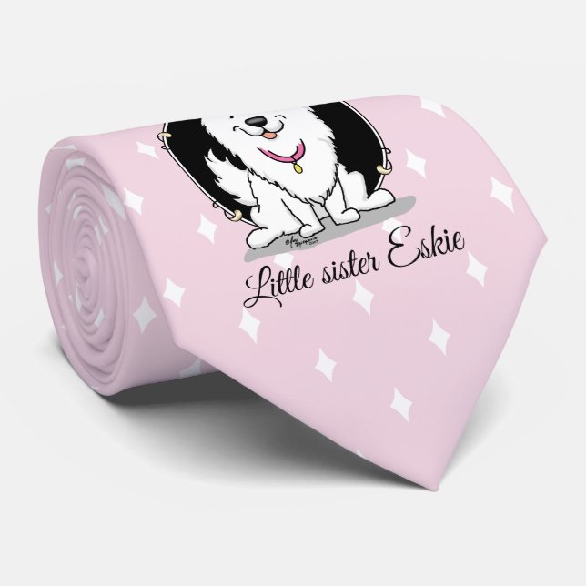 Corbata Hermana grande o pequeña de perro esquimal estadou (Enrollado)