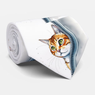 Corbata Hermosa colección popular de gatos color agua dulc