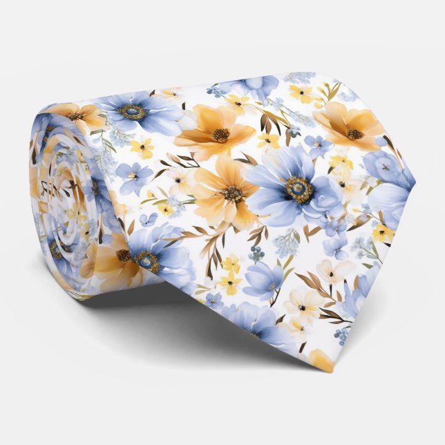 Corbata Hermosa marea de cuello floral de verano (Enrollado)