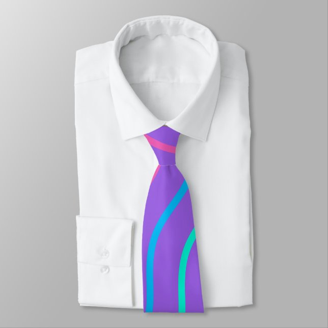 Corbata Hermosa púrpura ondeada (Atado)