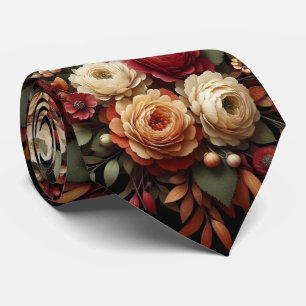 Corbata Hermosas flores de Autum Grooms Boda