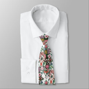 Corbata Hermoso diseño floral vintage de un famoso artista