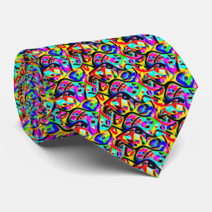 Corbata Hermoso patrón de abstracto multicolor