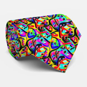 Corbata Hermoso patrón de abstracto multicolor