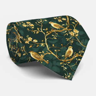 Corbata Hermoso patrón de pájaros en mosaico