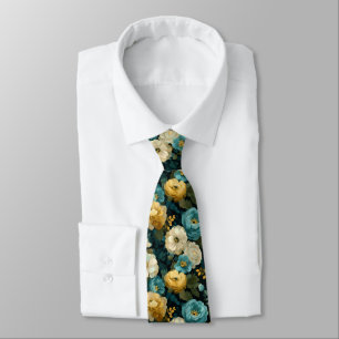 Corbata Hermoso regalo de Navidad para hombres Ranunculus