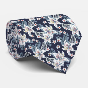 Corbata Hermoso y elegante patrón de flores