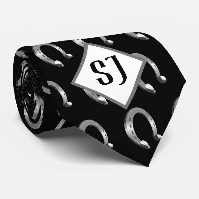 Corbata Herraduras | Iniciales (Enrollado)