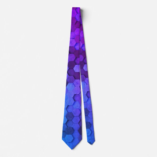 Corbata Hexágonos púrpuras (Anverso)