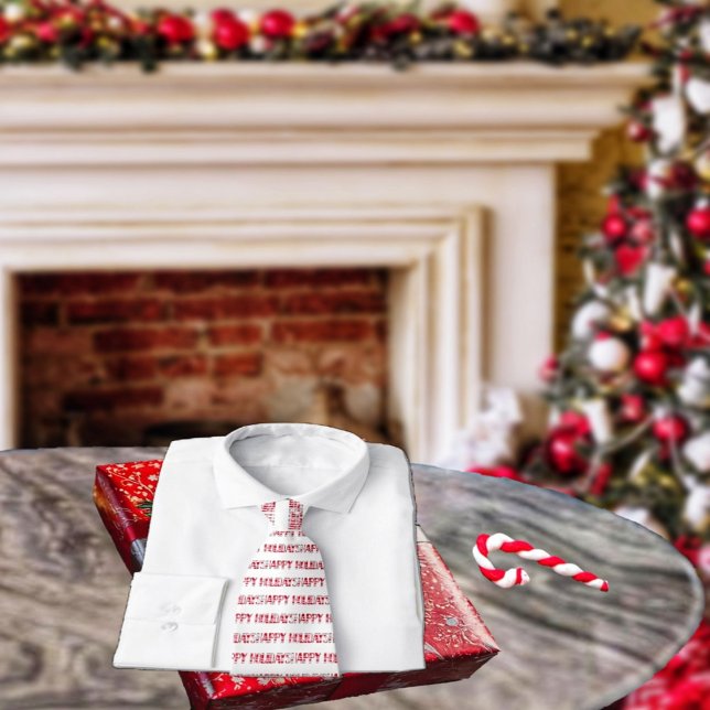 Corbata HH Against Snow (This HH Against Snow Neck Tie, is just bursting, with holiday charm!)