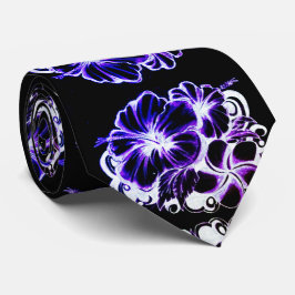 Corbata Hibiscus azul