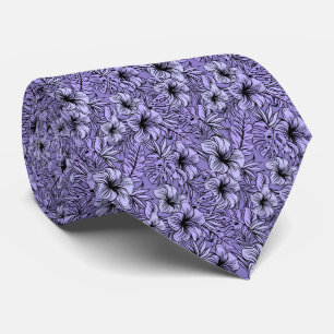 Corbata Hibiscus in Purple Pattern