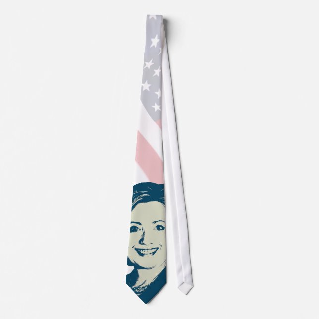 Corbata HILLARY CLINTON HEAD.png AZUL (Anverso)