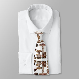 Corbata hipster french botánico de setas vintage