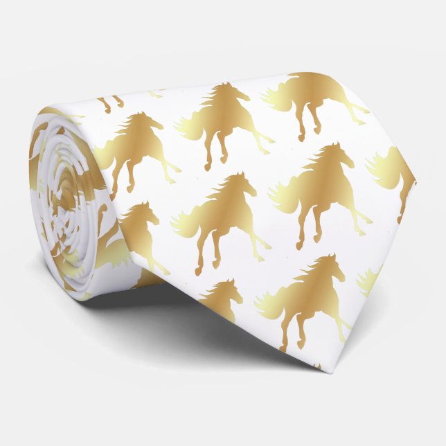 Corbata Híptico Mustang Team Mascot Necktie (Enrollado)