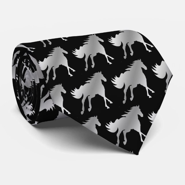 Corbata Híptico Mustang Team Mascot Necktie (Enrollado)