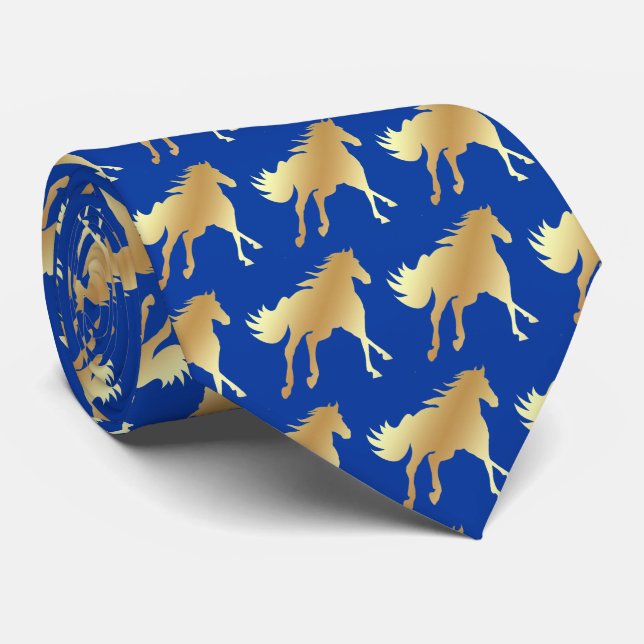 Corbata Híptico Mustang Team Mascot Necktie (Enrollado)