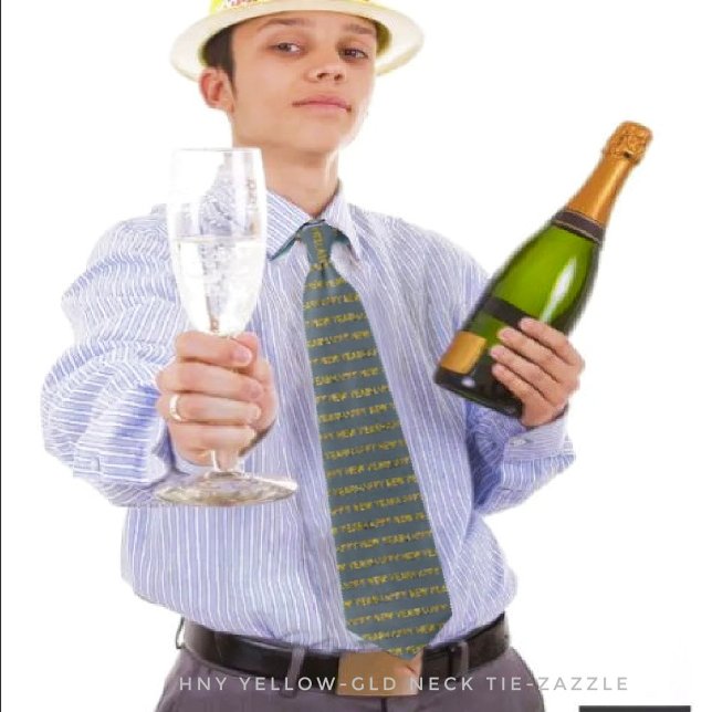 Corbata HNY Ate De Cuello Amarillo (Subido por el creador)