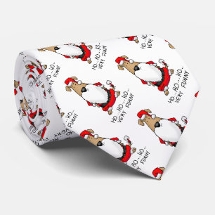 Corbata HO HO HO Muy Gracioso Santa Costume Enfadado Perro