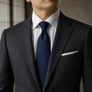 Corbata Hoja Japonesa Asanoha Monocromo