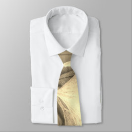Corbata Hojas abstractas Tan