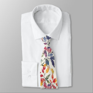 Corbata Hojas de acuarela