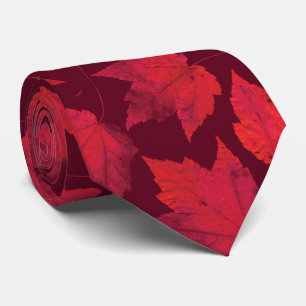 Corbata Hojas de arce del rojo del otoño