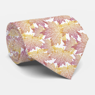 Corbata hojas de color burdeos degradados