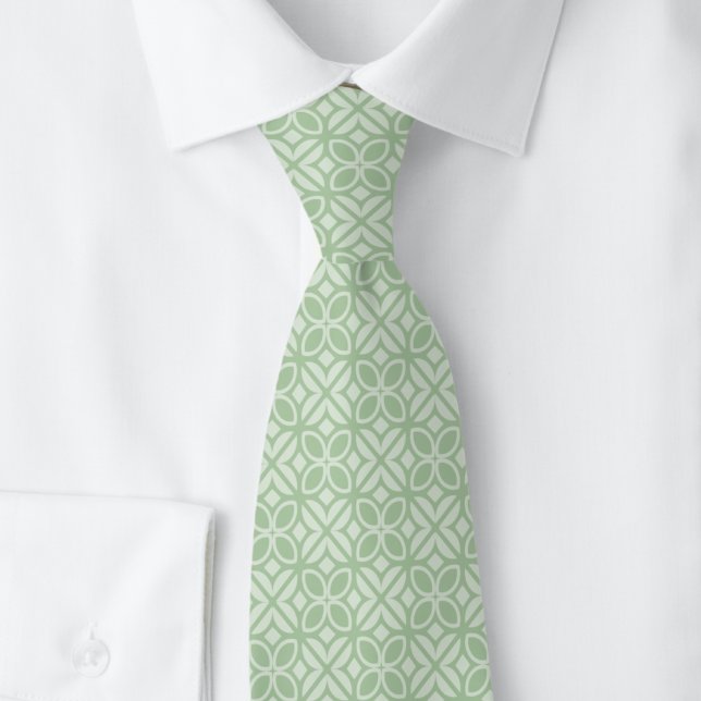 Corbata Hojas de eucalipto y líneas (Subido por el creador)