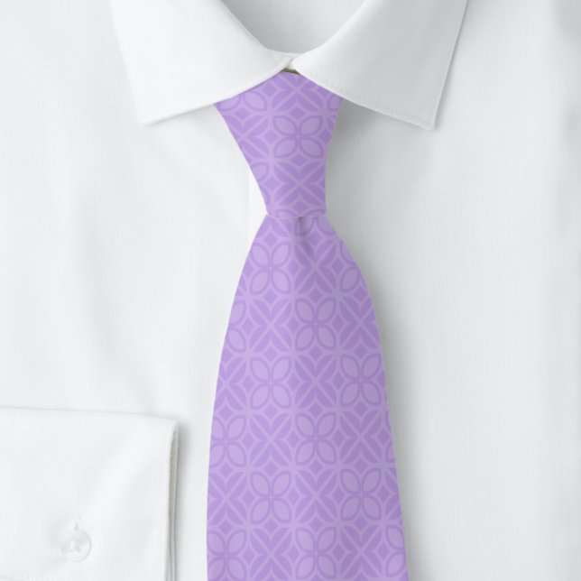 Corbata Hojas de lavanda y líneas (Subido por el creador)
